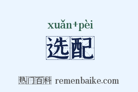 选配是什么意思的图片